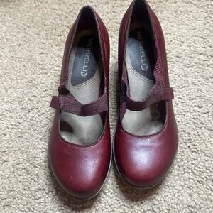 MERRELL SLIP ON -STRETCH BAND Burgundy Mary Jane Style ULTRA COMFORT /SUPPORT 7M